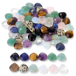 16mm Natural Water Drop Stone Pendants Faceted Opal Reiki Charms Pendant Healing Reiki Pendants for Jewelry Making DIY 2Pcs