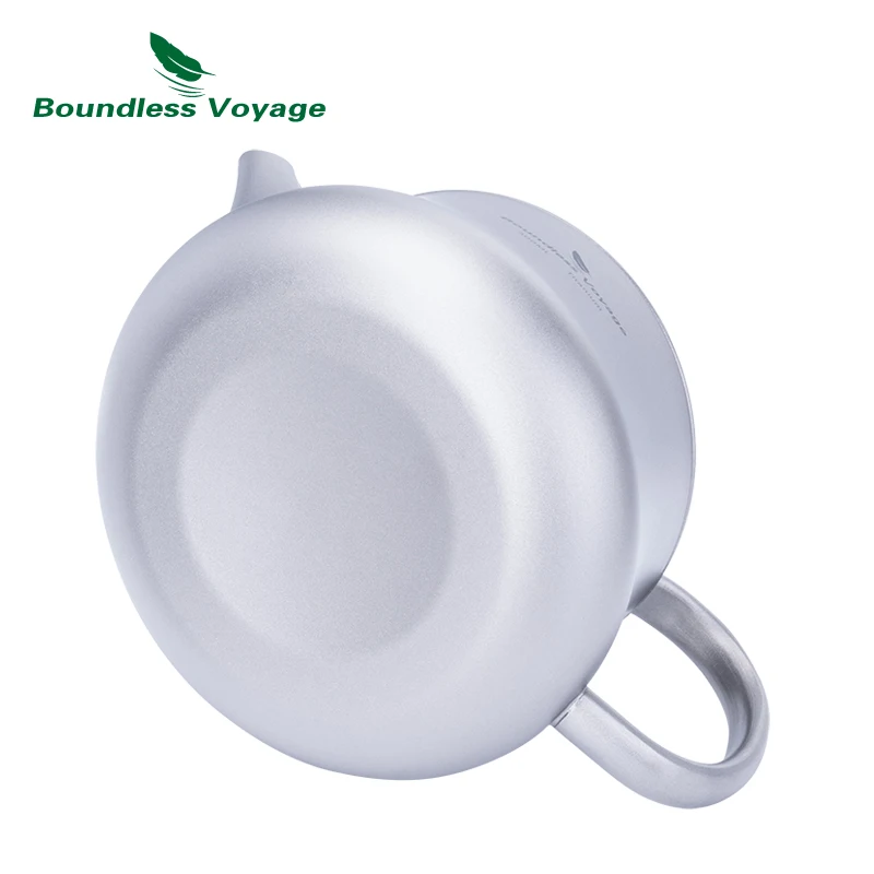 Boundless Voyage Titanium Kettle 300ml Portable Teapot Reusable Travel Camping Coffee Tea Kettle