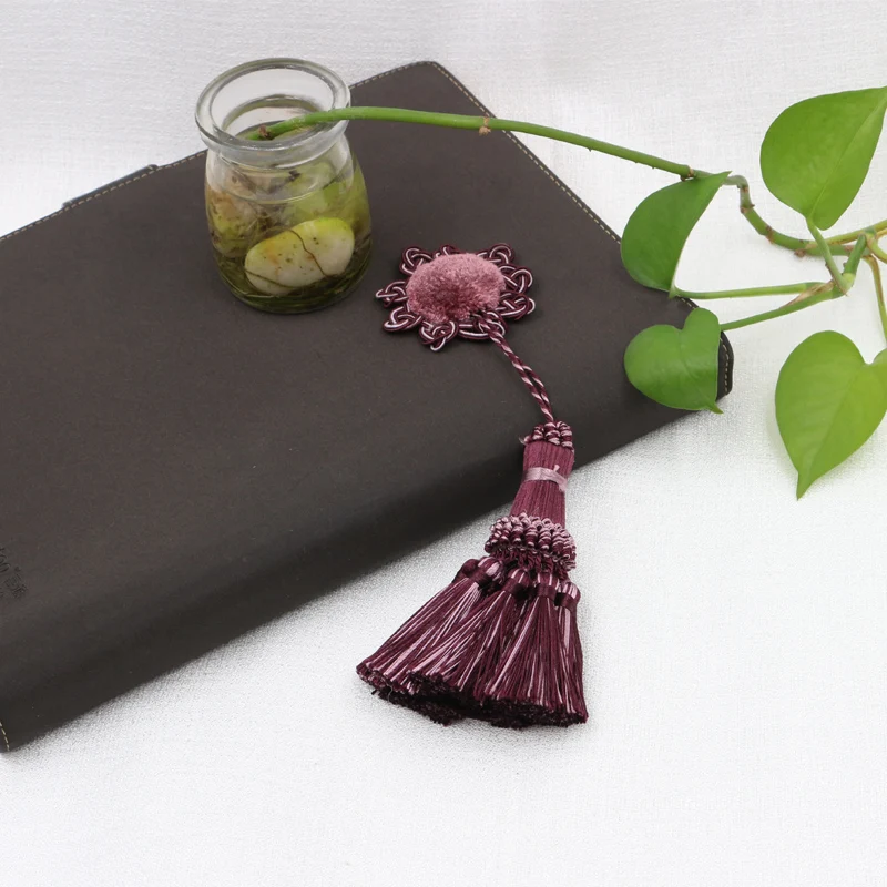 1pc Polyester Flower Curtain Tieback Room Accessories Curtains Tassels Fringe Green Hanging Pendant DIY Small Tassel Hang Balls