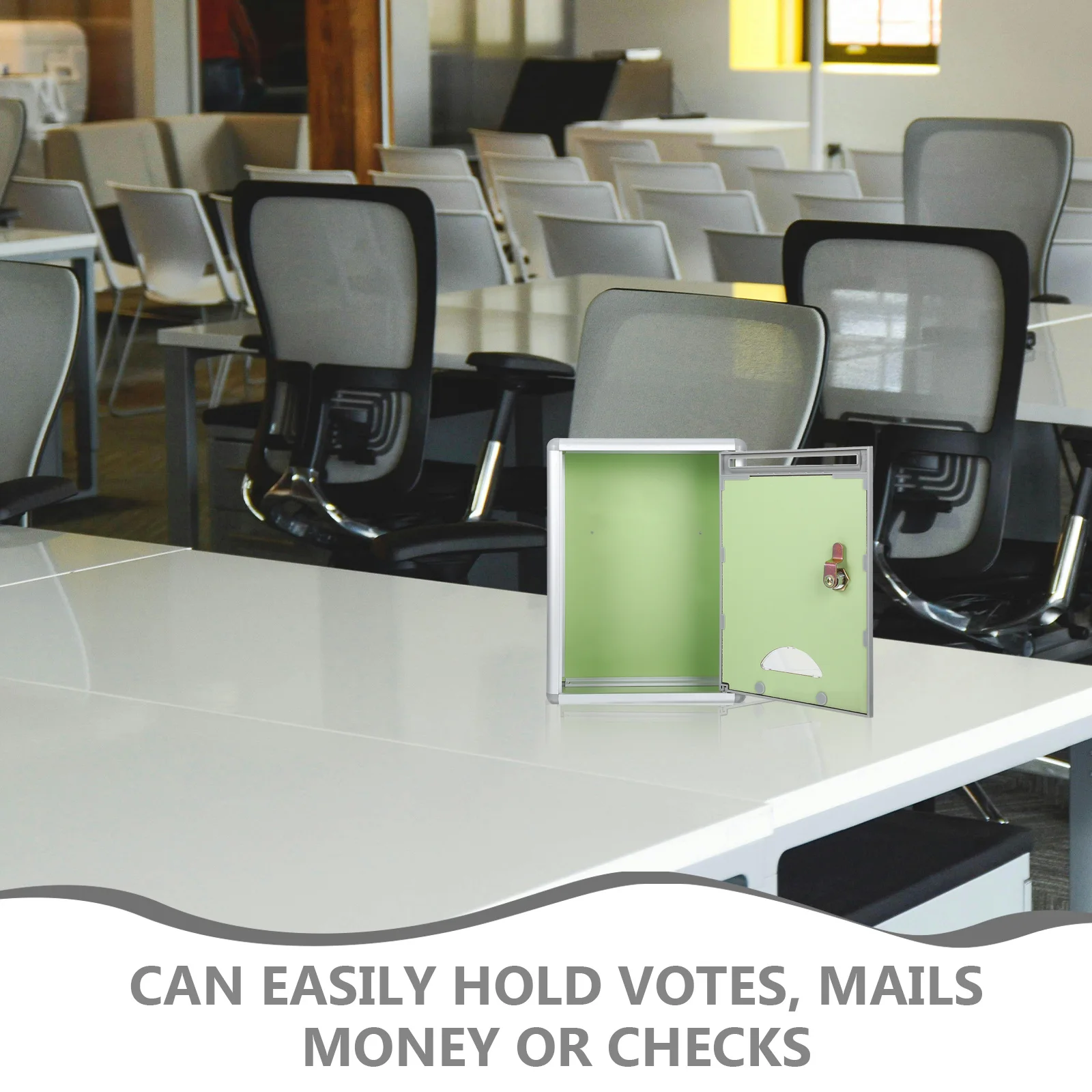 صندوق بريد من الفولاذ المقاوم للصدأ مثبت على الحائط، صندوق مغلف خفيف الوزن مقاوم للماء للتحقق من استخدام عمود المال مع قفل التصميم الإبداعي #5