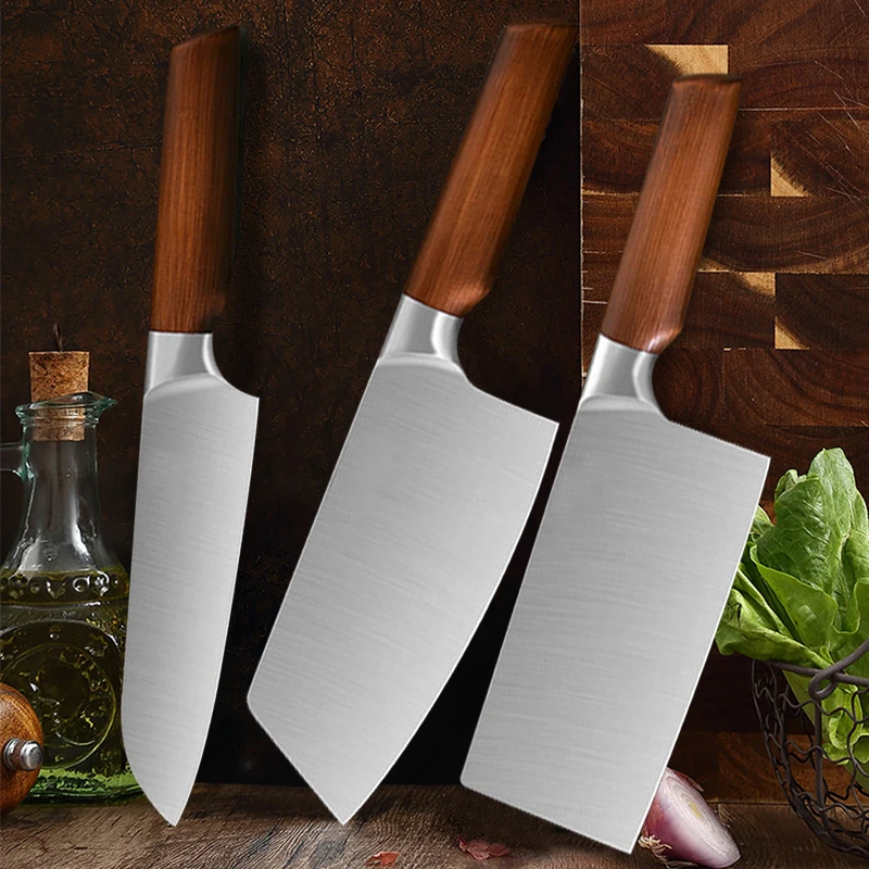 Kitchen Knife Chef Knife Slicer Ultra-sharp Stainless Steel Meat Chopping Cleaver Fish Vegetable Slicing Chop Butcher Knife