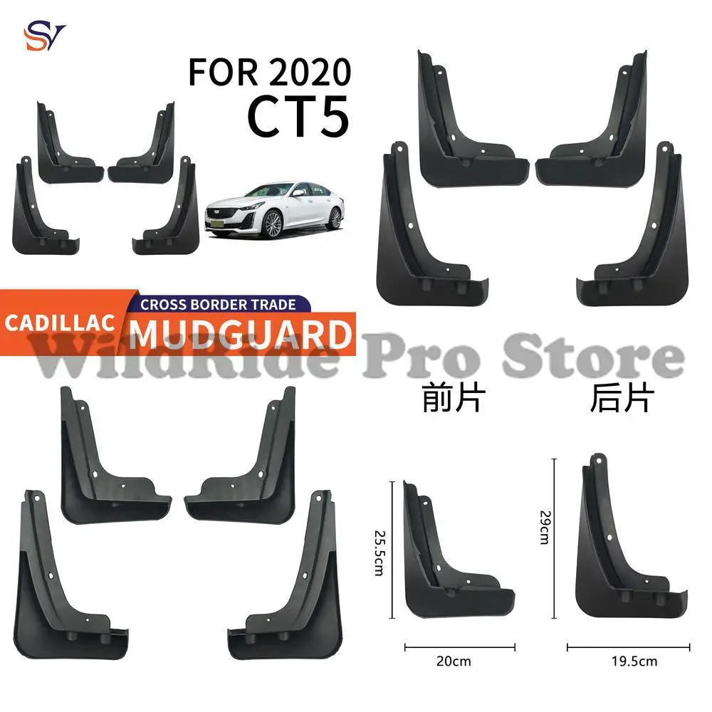 

Front & Rear Mud Flaps for 2020 Cadillac CT5 Easy Installation PP Plastic Tire Protection Covers