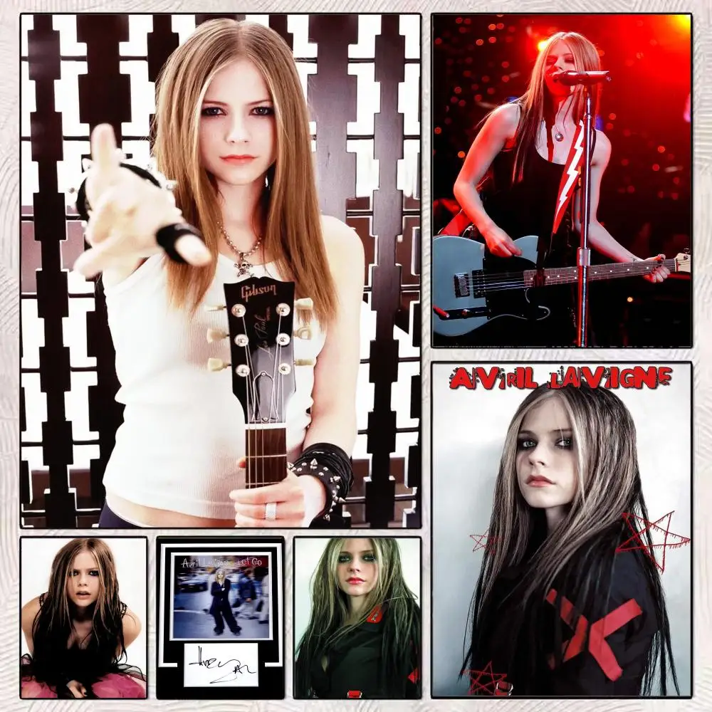 Famous Singer A-Avril L-Lavigne Painting Calligraphy Modern Canvas Poster Wall Art Aesthetic Bedroom Decor for Cafe Home Gift