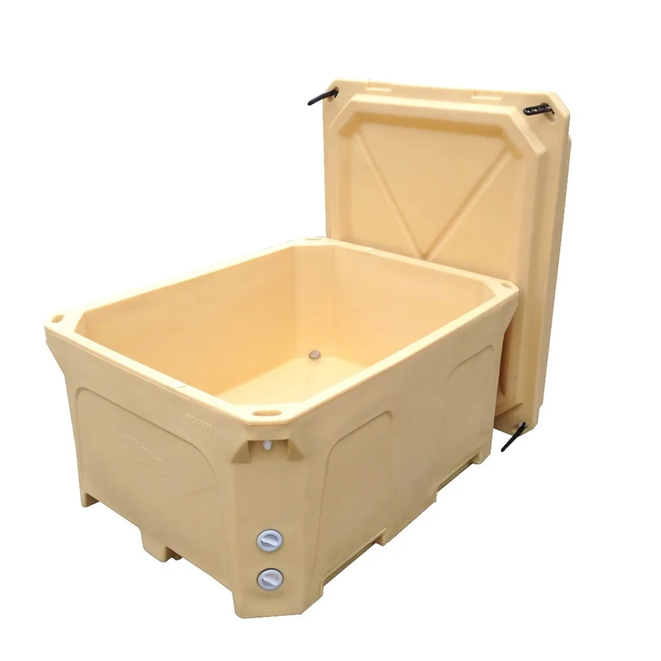660L Rotomolded Plastic Fish Container Fish Freezer Insulation Fish Bins