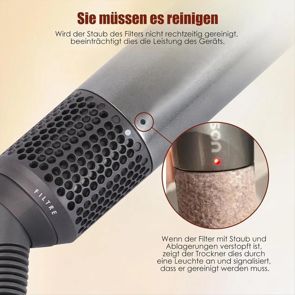 

Filter Cleaning Brush for Airwrap Styler HS01 HS05, Filter Brush for Dyson Cleaning Brush Dust Hair