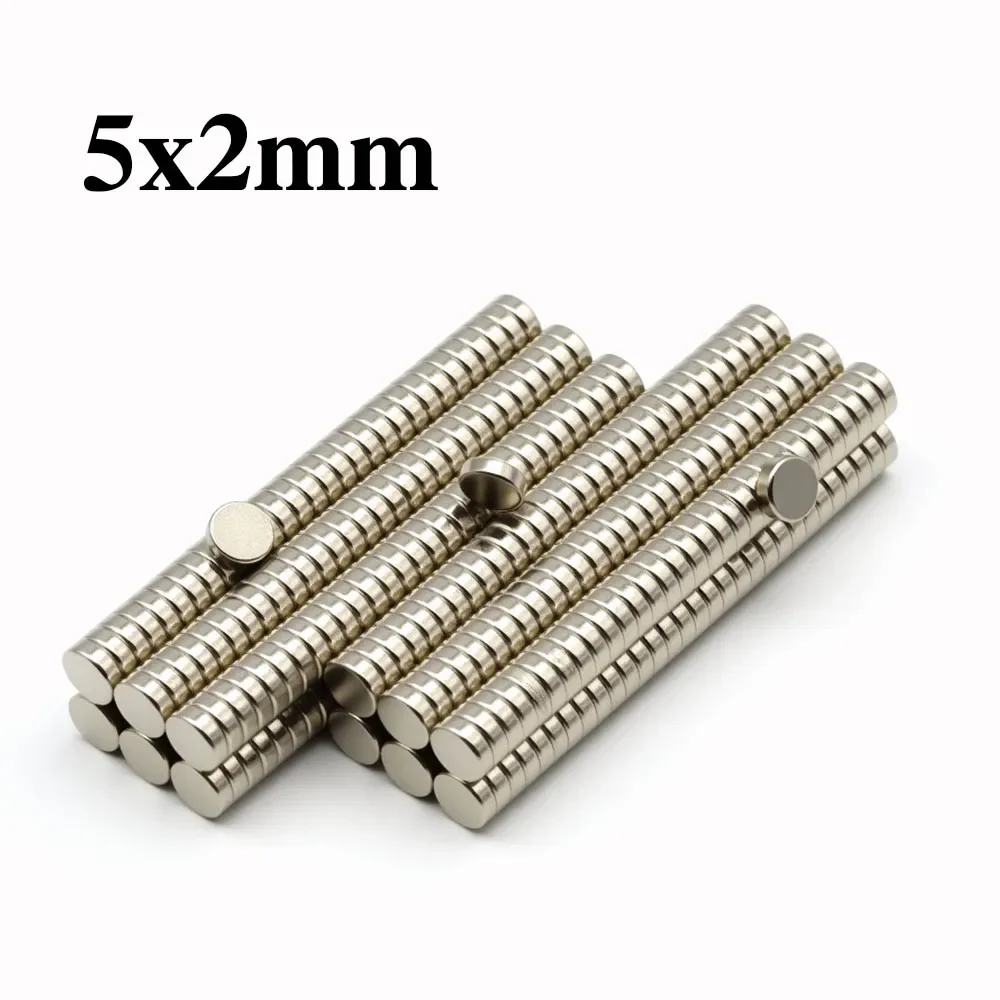 5x2mm Super Powerful Round Magnet Neodymium Magnet NdfeB N35 Strong Permanent Magnetic imanes Refrigerator Magnet