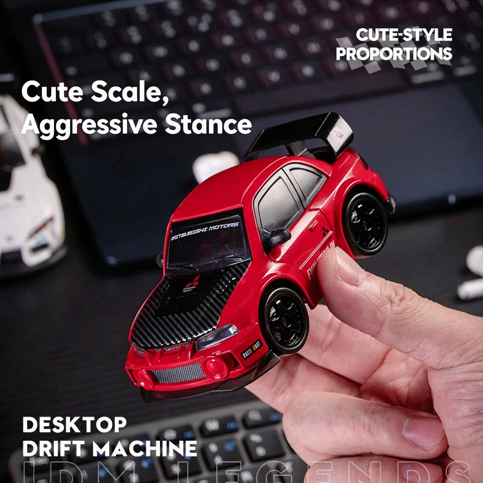 1/43 RC Drifting Car, Low Center of Gravity Wide-Body Design with High-Speed Steering, Desktop Racing Toy for Boys Kids