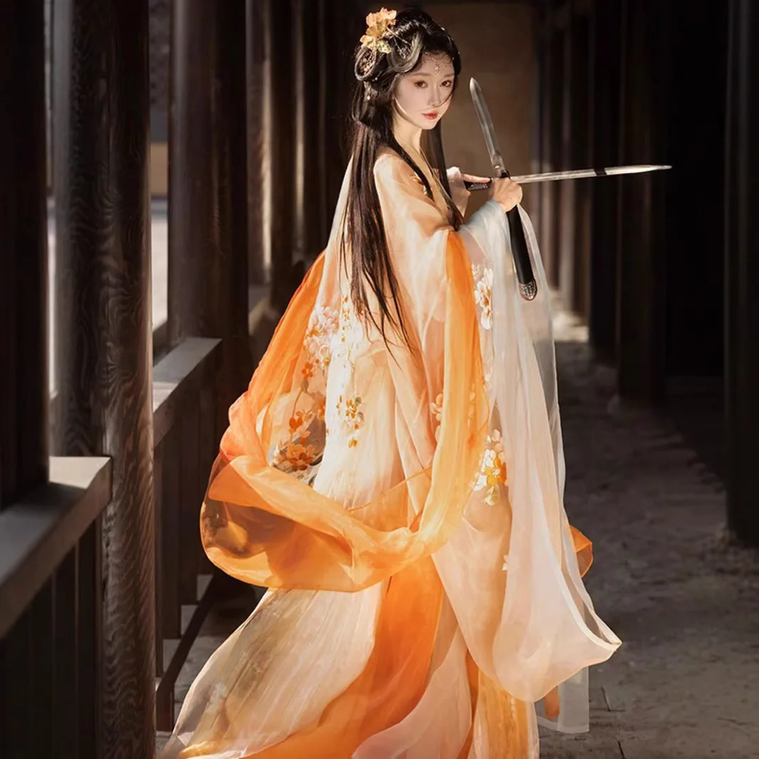 Yuren Song Women's Han Chinese Clothing Style Chest Ru Dress Super Heavy Embroidery Traditional Spring and Summer Suit