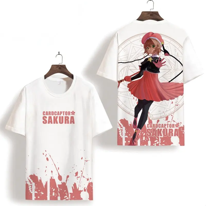 Anime Cardcaptor Sakura 3D Print Oversized T Shirt Women Men Summer Crewneck Short Sleeve Funny Tshirt Graphics Tees Streetwear