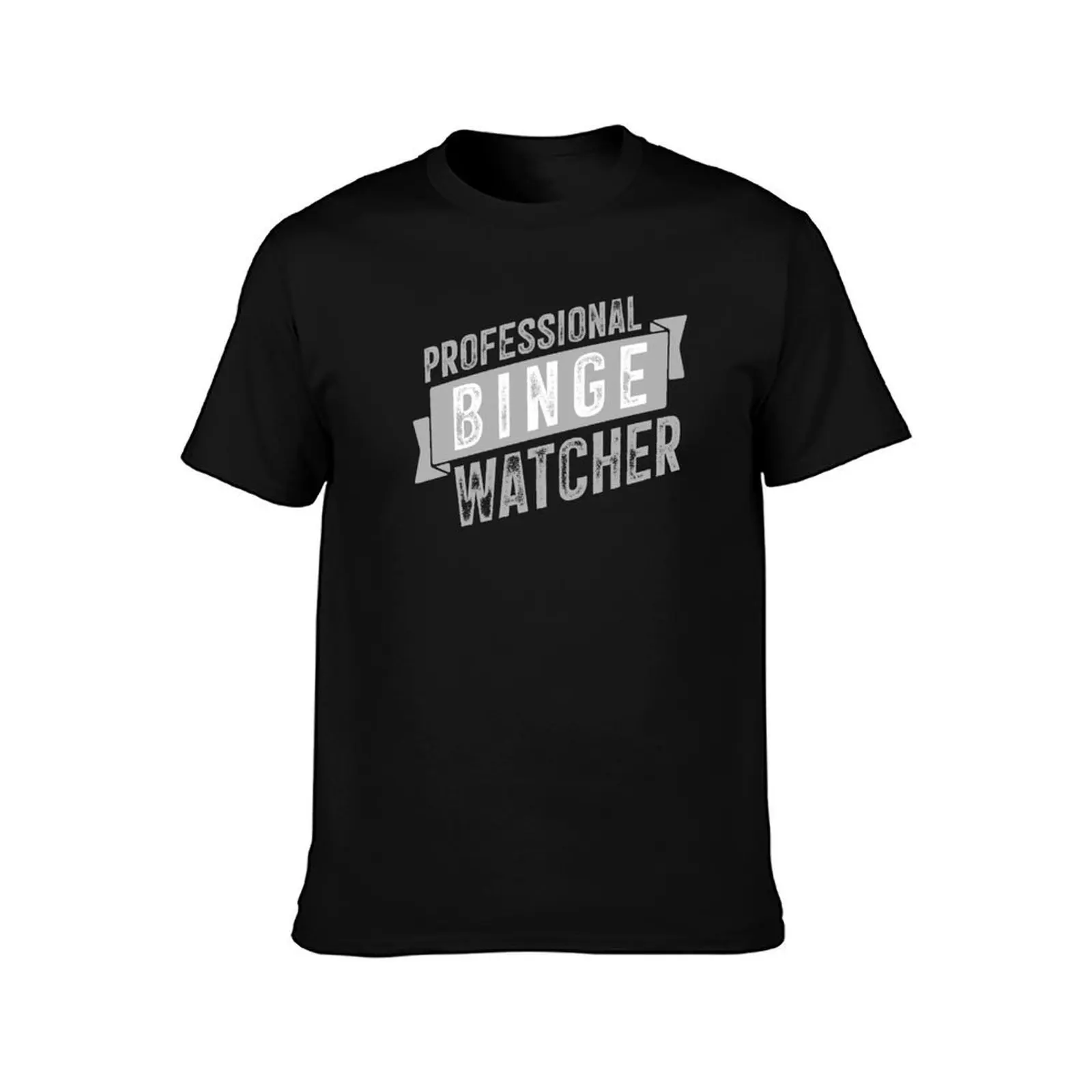 Professional Binge Watcher T-Shirt Casual Loose Fit Short Sleeve T-Shirt