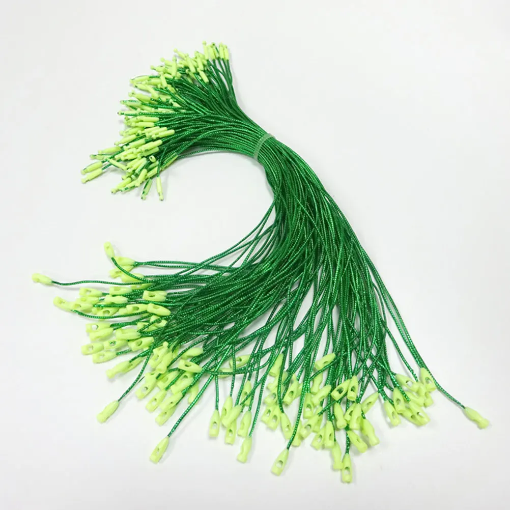 

400pcs Tag Rope 100 Silver Green Red Durable Plastic Christmas Ornament Strings Gift Wrapping Xmas Tree Decoration
