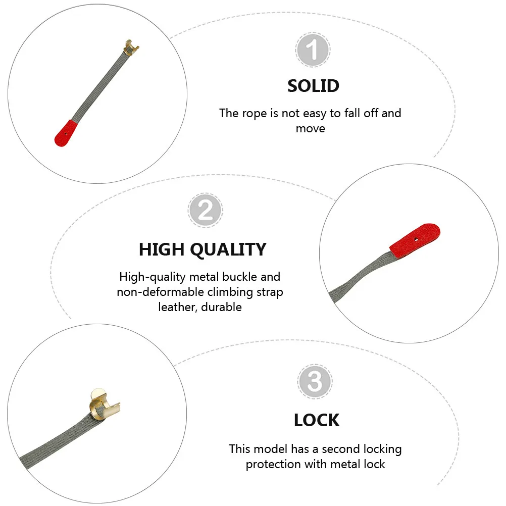 

50Pcs Piano Tuning Rope Climbing Strap Durable Metal Buckle Tight Non-Deformable Rope Second Lock Protection Tool