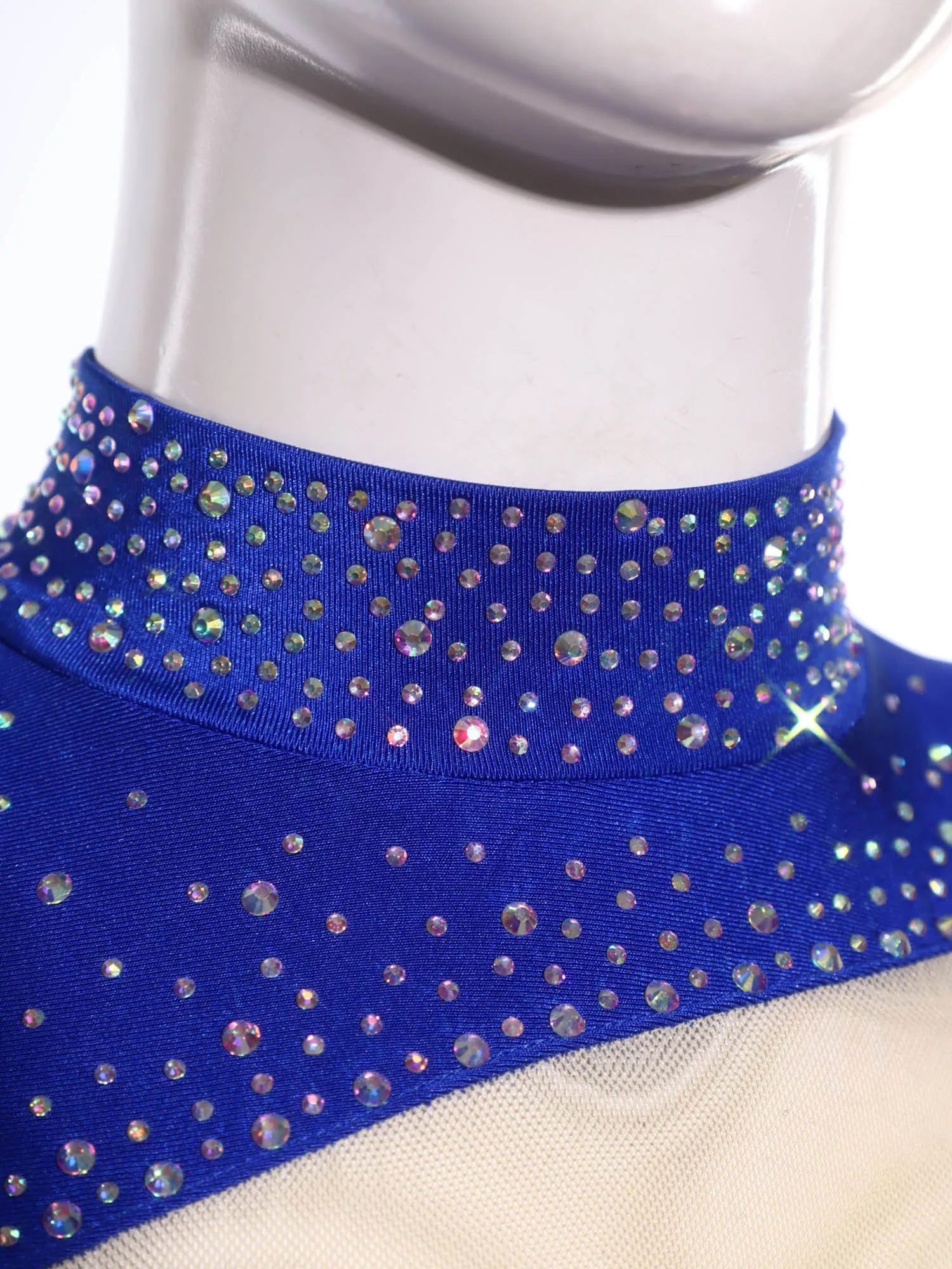 المرأة المهنية الصف الباليه اللاتينية ملابس رقص المطرزة زين الراين يوتار فستان لشخصية التزلج على الجليد الرقص