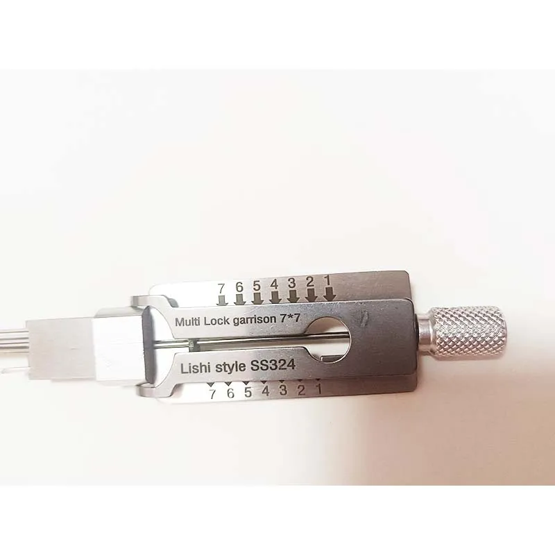 2024 Новые слесарные инструменты LISHI Multi Lock Gamson 7*7 Lishi Style SS324 MUL 7X7 Civil Lock Pick Tool