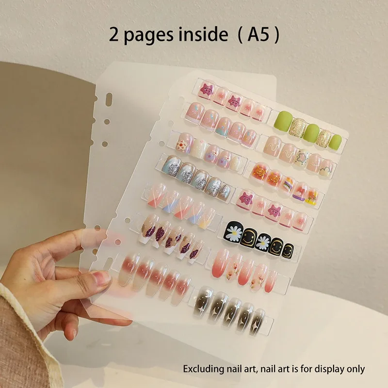 Nail Art Piece Storage Book Large Capacity Exhibition Photo Album Card Clip Display Board DIY Simple Album Storage Book A4/5/6