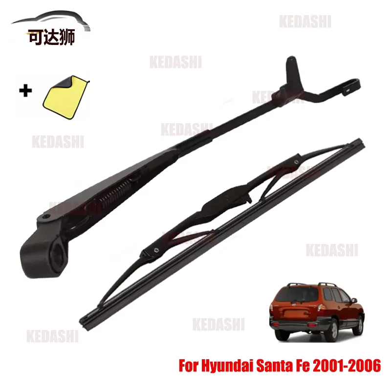 Rear Wiper Blade And Arm Set For 2001 2002 2003 2006 Hyundai Santa Fe 9881026000 Windshield Windscreen Rear Window