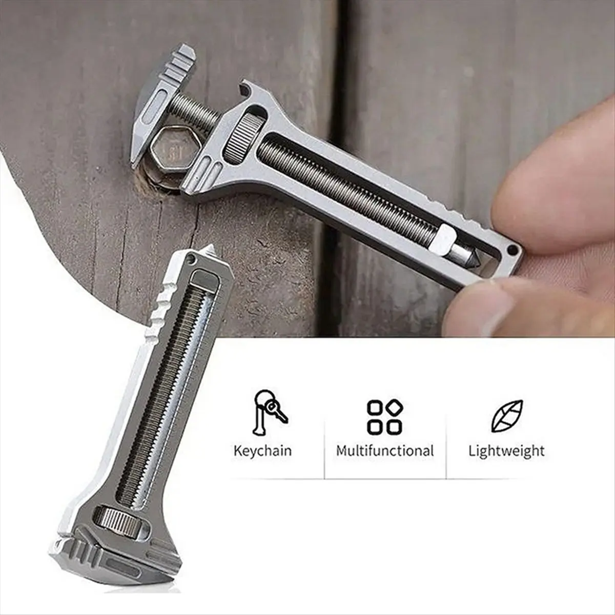 【Tools & Parts】 4pcs Bottle Opener Wrench Rustproof Multi Tool Wrench Adjustable Pry Bar Portable Keychain Can Screwdriver Tip