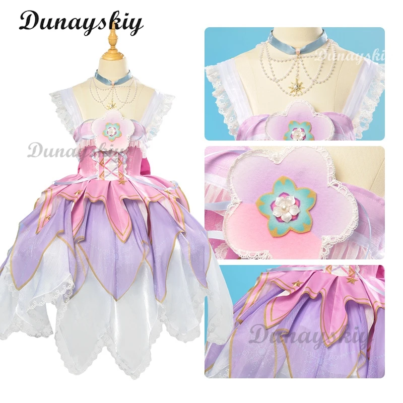 Game Infinity Nikki Cosplay Costumes Anime Girl Pink Purple Dress Wig Uniform Suit Nikki Princess Outfit Women Dress Customized