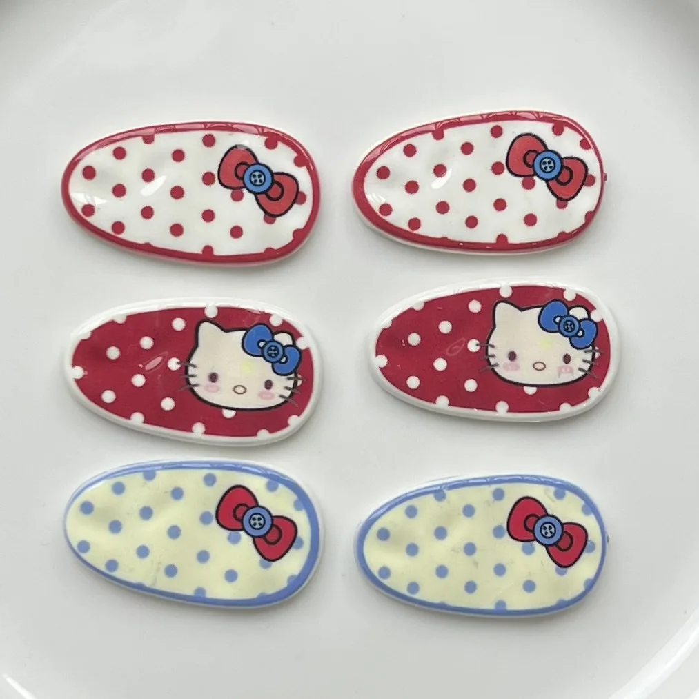 5pcs Japanese cartoon cute polka dot KT cat water drop accessories DIY headgear mobile phone case decoration handmade material