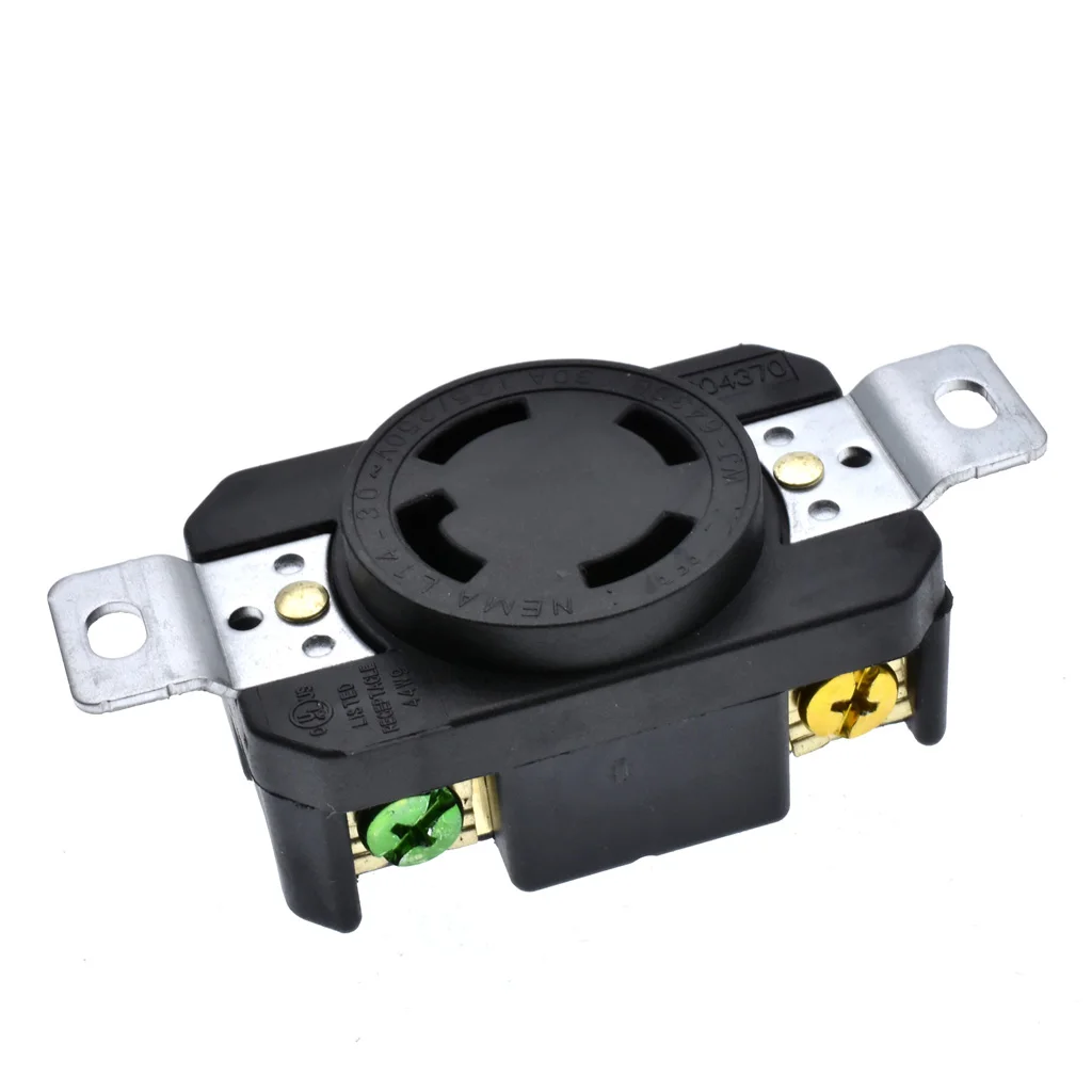 Generator Socket 30A 125V-250V NEMA L14-30P L14-30R Industrial Twist Lock Power Plug 4Pin Panel Receptacle Connector Male Female