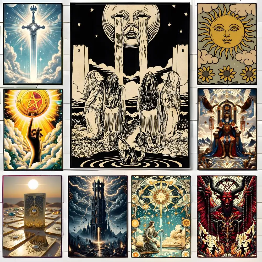 Tarocchi Fortune Telling CardS Poster Wall Art Print Poster Decorative Mural Home Decor Gift Unframed