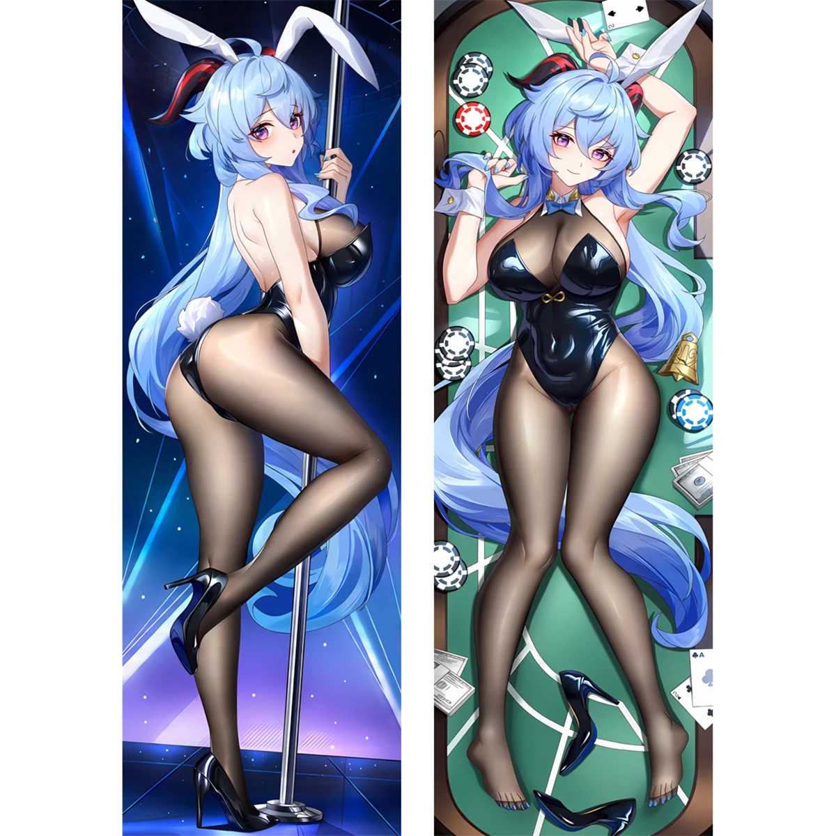 

Genshin Impact Ganyu Dakimakura Hugging Body Pillow Cover Case Otaku Anime Long 3D Two-Side Sexy Pillowcases