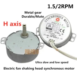 Electric Fan Shaking Head Synchronous Motor TY50J-H-1.5 AC 220V-240V 1.5/2RPM 50/60Hz CW 4W Claw Pole Permanent Magnet Motor