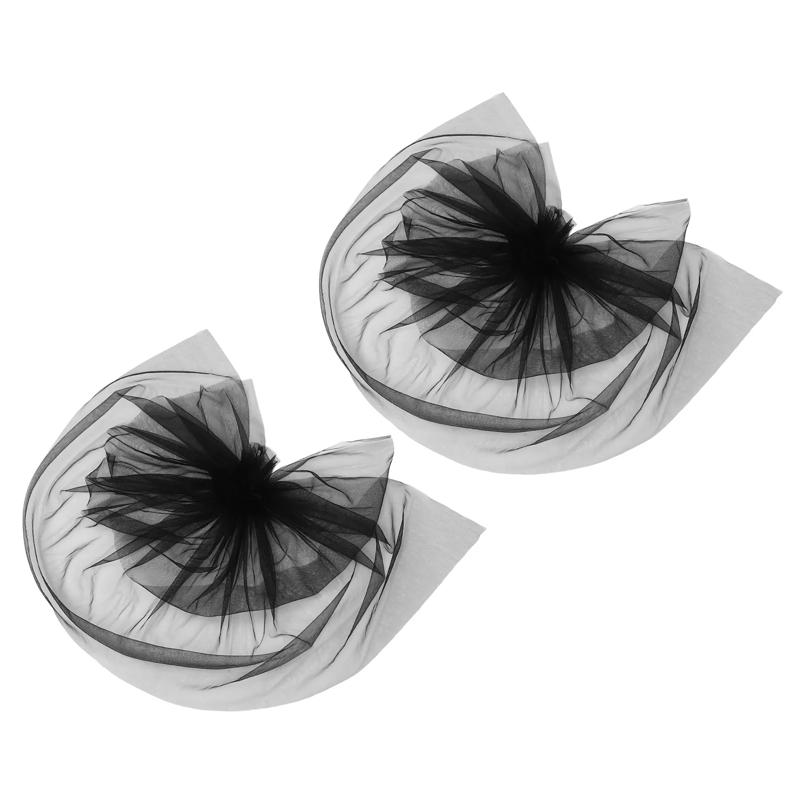 1 par de mangas nupciales negras, vestido de novia de tul largo transparente, fundas para brazos, accesorios de fiesta de noche de malla elegante, mangas negras
