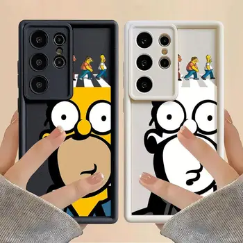 디즈니 심슨 휴대폰 케이스, 삼성 갤럭시 S24 울트라 S20 FE S23 플러스 S22 S21 울트라 S23 울트라 5G 실리콘 소프트 TPU 