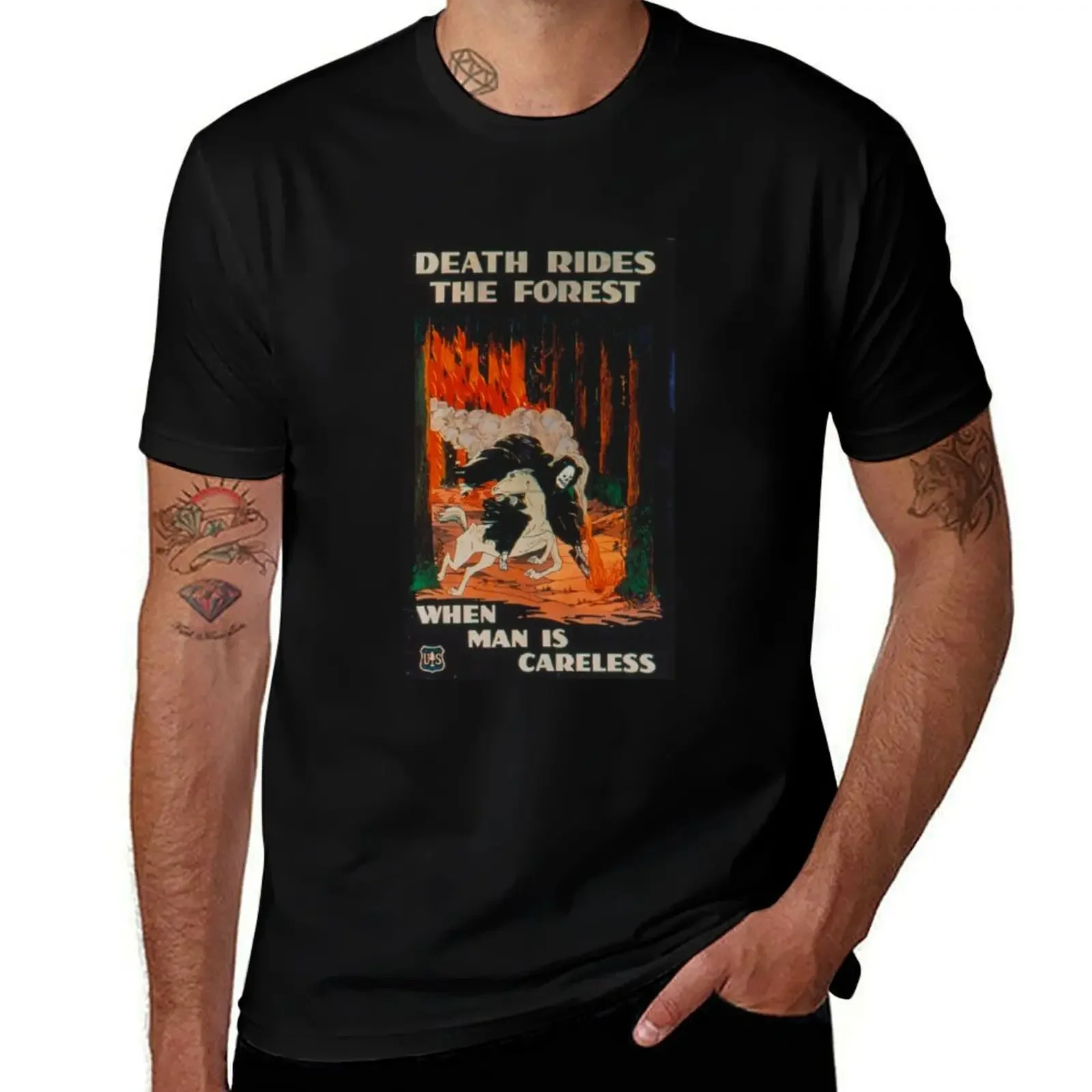 

Death Rides The Forest When Man Is Careless T-Shirt graphic t shirt vintage aesthetic clothes luxury designer t shirt for men