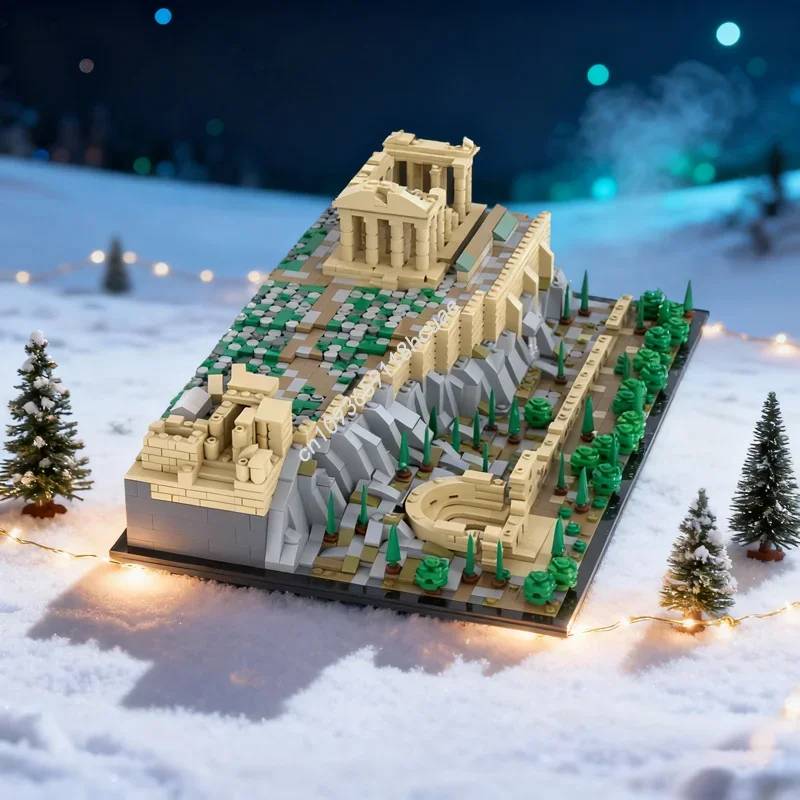 

2139pcs MOC Acropolis Microscale Architectureed Model Building Blocks Christmas Gift Construction DIY Toys Idea Education Brick