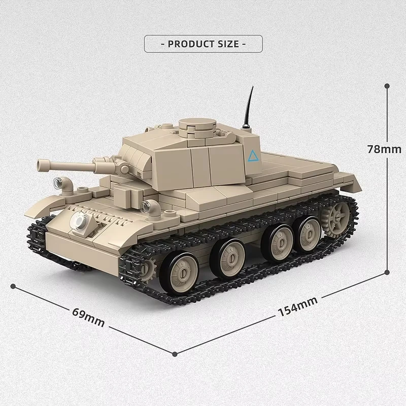 第二次世界大戦英国戦車ビルディングブロックキット - クルーザー A13 MK。 I & 歩兵 MK III 装甲車両レンガモデル軍事おもちゃキッズギフト