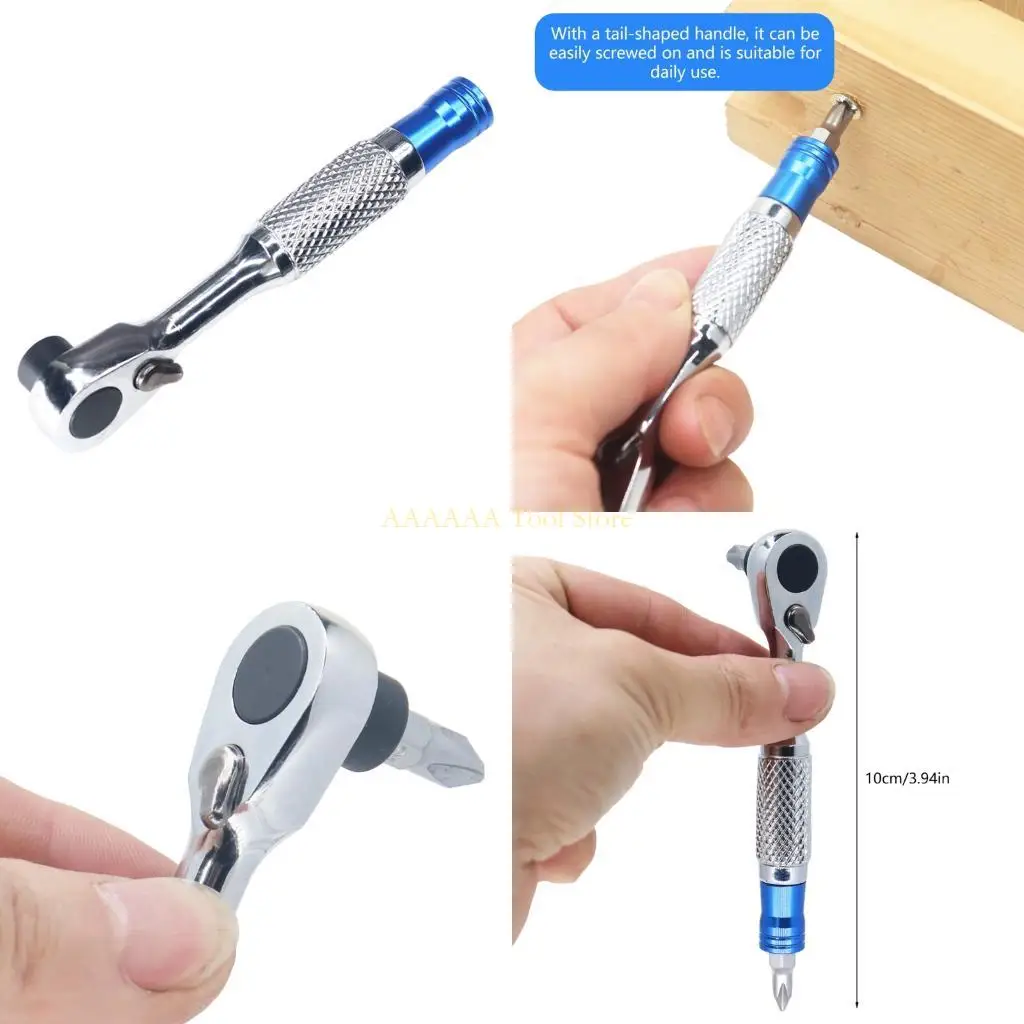 

A2BE Compact Double Head Ratcheting Screwdriver Set For Tight Space Home Improvement