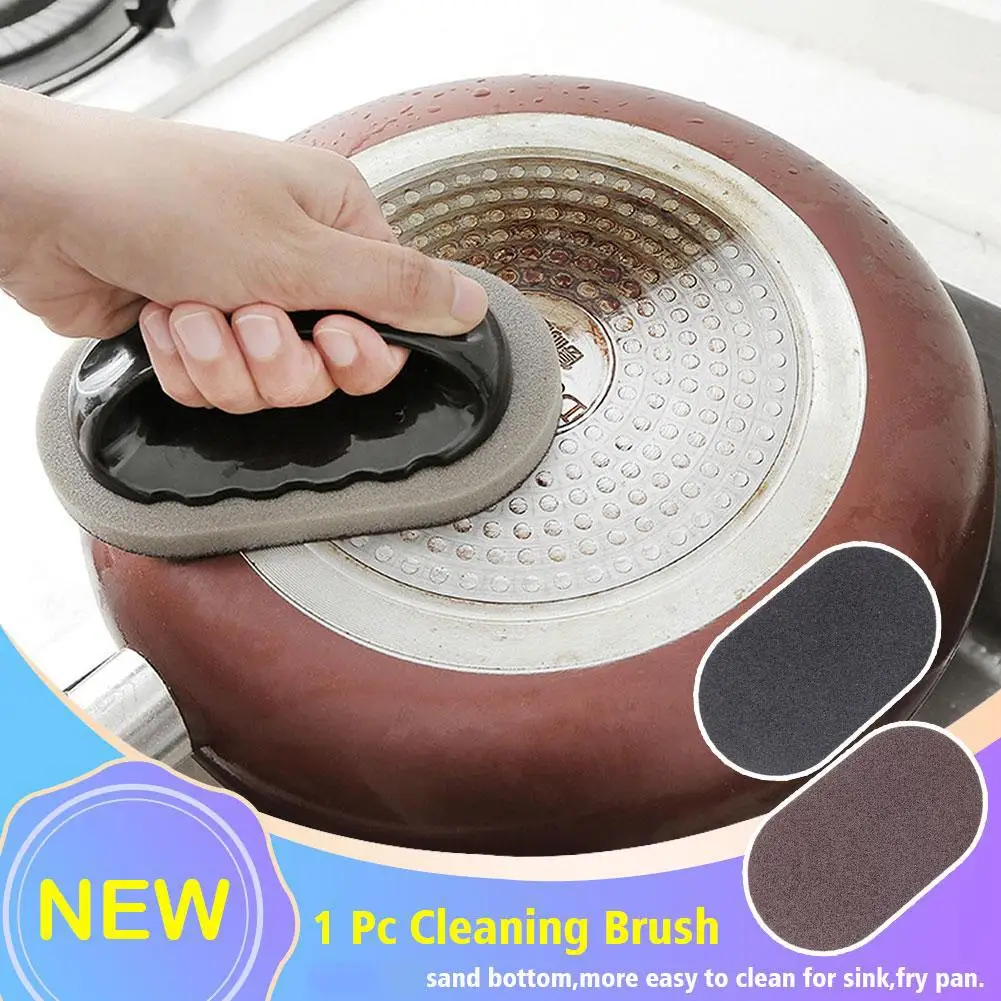 Reusable Emery Kitchen Pot Brush With Handle Super Bramination Strong Supply Decontamination Cleaning Brush Kitchen X2I3