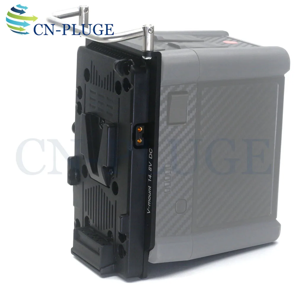ARRI/RED Camera V-Mount to B-Mount Battery Plate DTAP Port Power Output. Electromechanical Separation With Handle