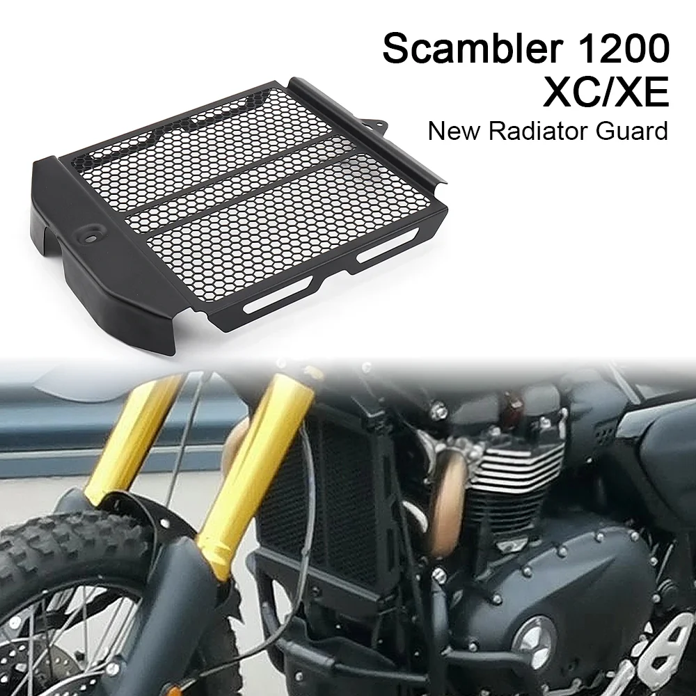 

Motorcycle Accessories Black Silver Air Intake Cover Radiator Grille Grill Guard For SCRAMBLE 1200 XE For Scramble 1200 XC