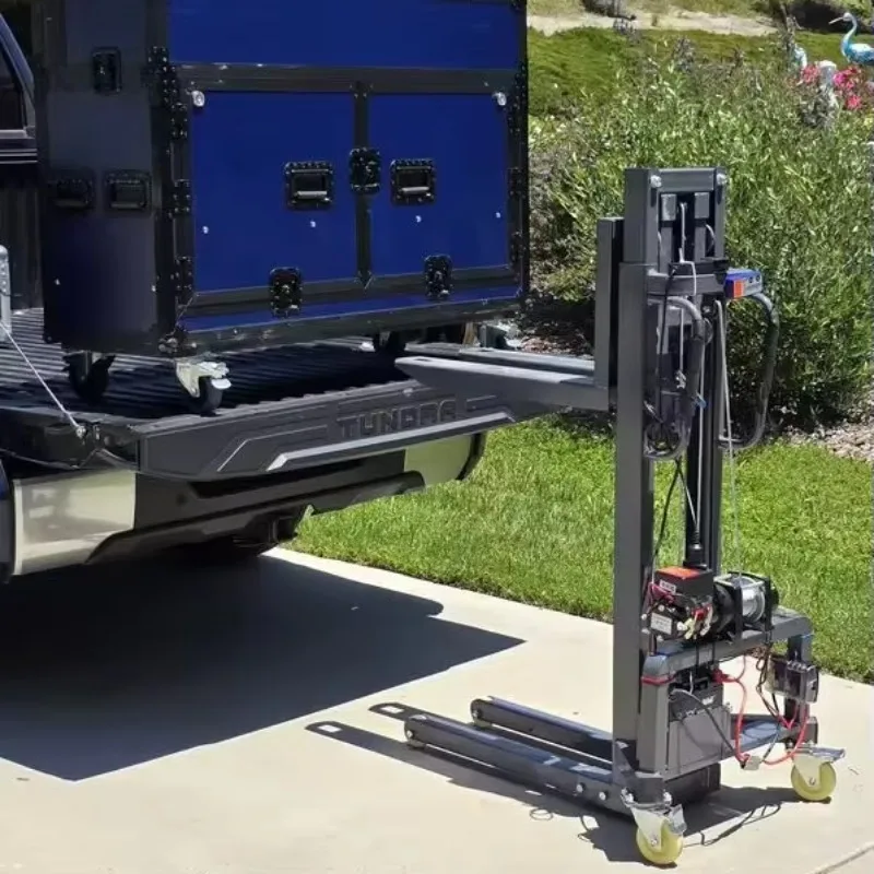 New Portable Electric Forklift 300 kg Load Capacity 1.6m Lifting Height Stage Light Box Audio Box Loader