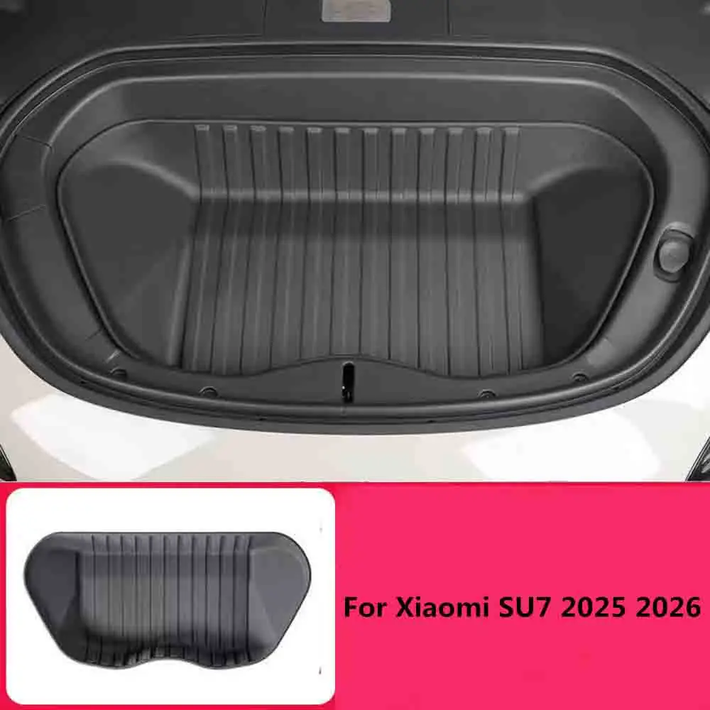 

Подходит для Xiaomi SU7 2025 2026, передняя запасная коробка, накладка на багажник из ТПЭ, защита багажника автомобиля, аксессуары и принадлежности для интерьера