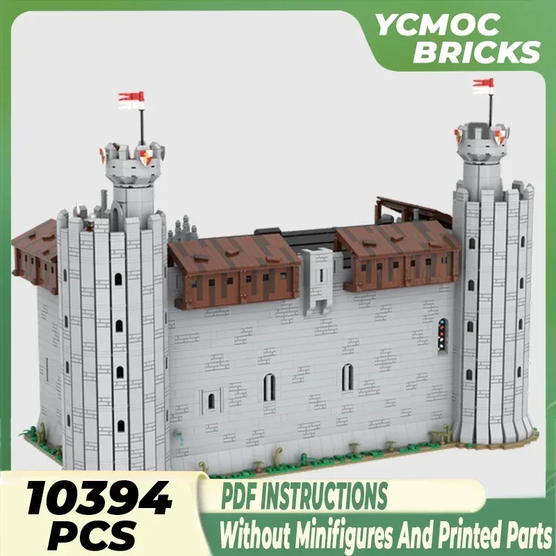 Medieval Castle Model Moc Building Bricks Welsh Castle The Great Hall Technology Blocks Gifts Christmas Toys DIY Sets Assembly