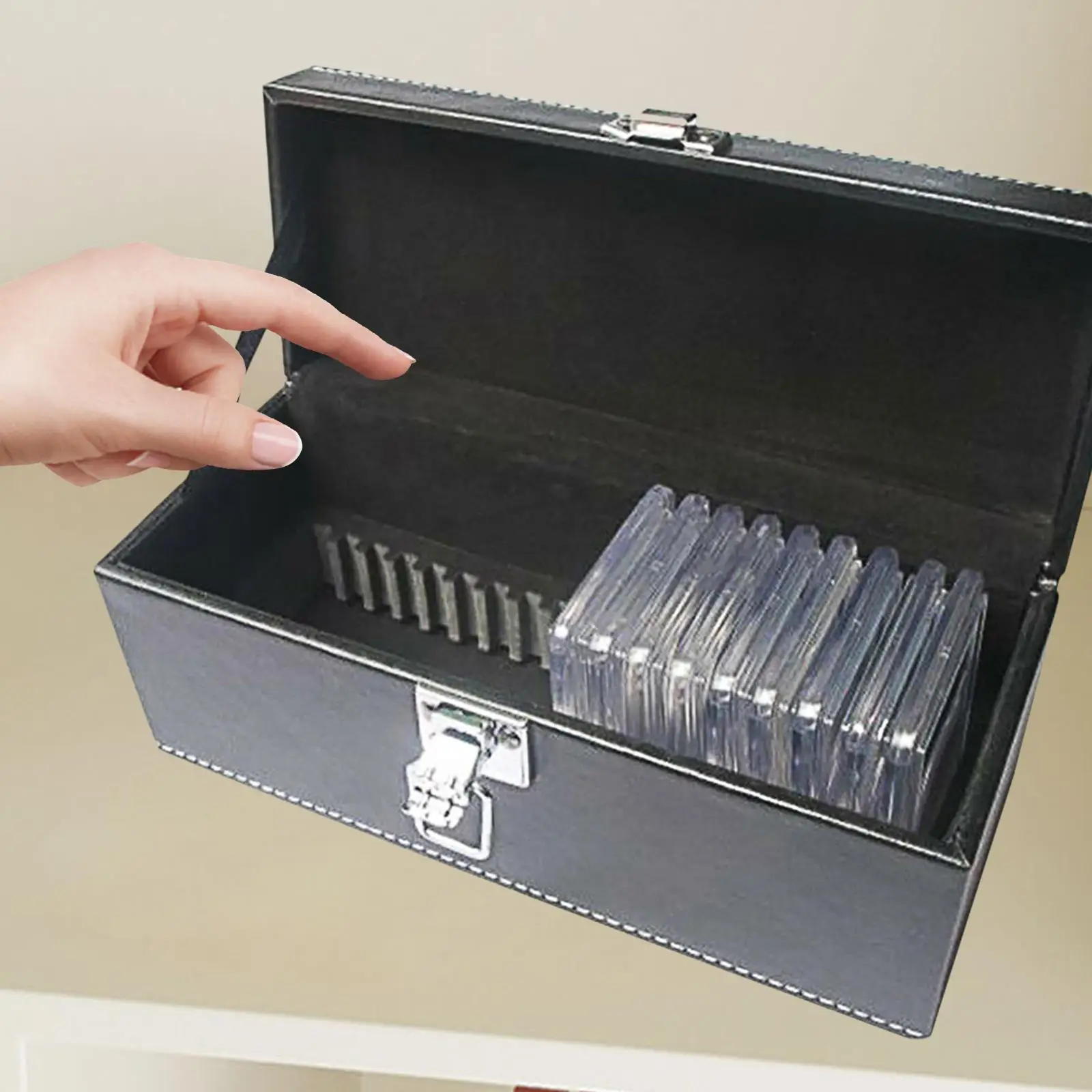 

Commemorative Display Case Organizer for Collecting Round Medal Storage Box