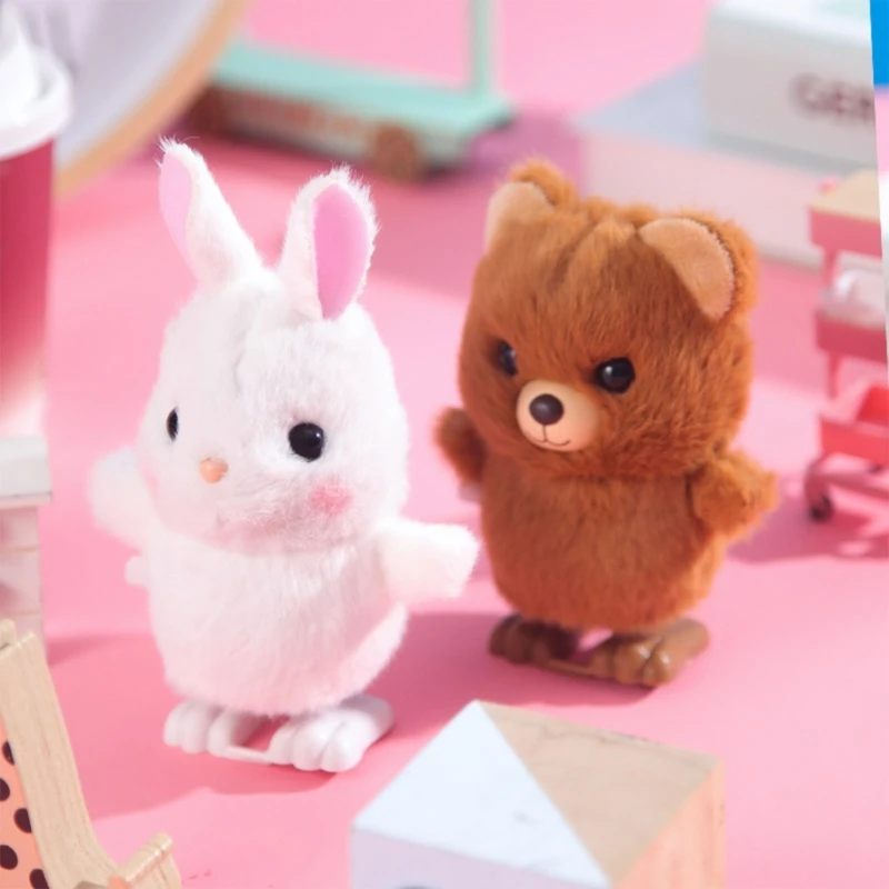 Jouet à remonter ours lapin Animal pour enfants, jouet préscolaire, cadeau pour garçons filles