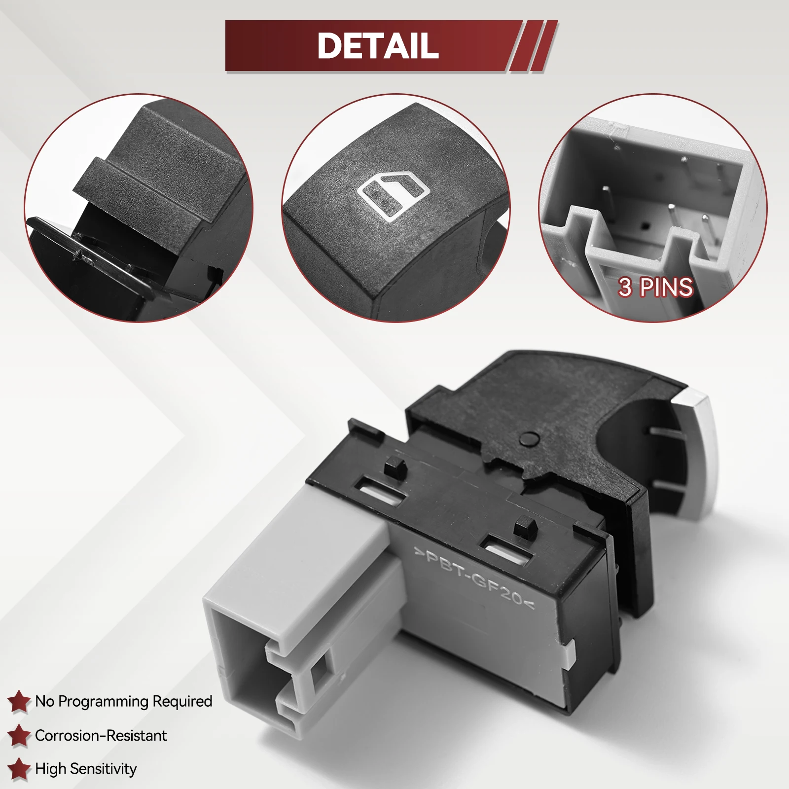 Power Window Switch Control Button For VW Jetta Tiguan Caddy Golf MK5 MK6 Passat Touran Seat MK2 5ND959855 5K0959855 5ND 959 855