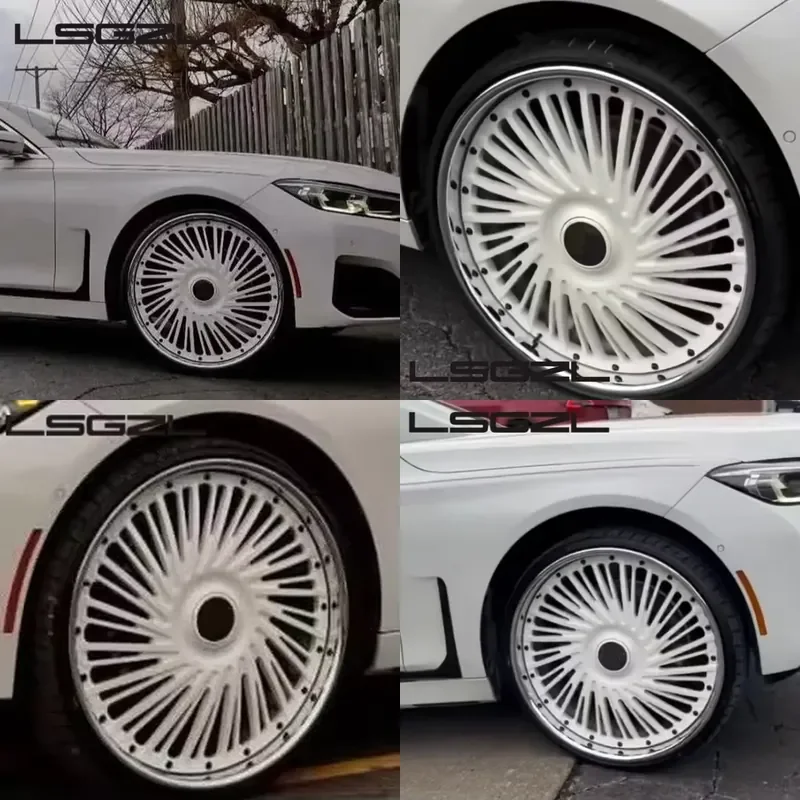 i LSGZL for Custom Forged Aluminum Alloy Wheel Deep Dish Car Concave Rim 18-22 Inch Spoke Wire Wheels for Truck