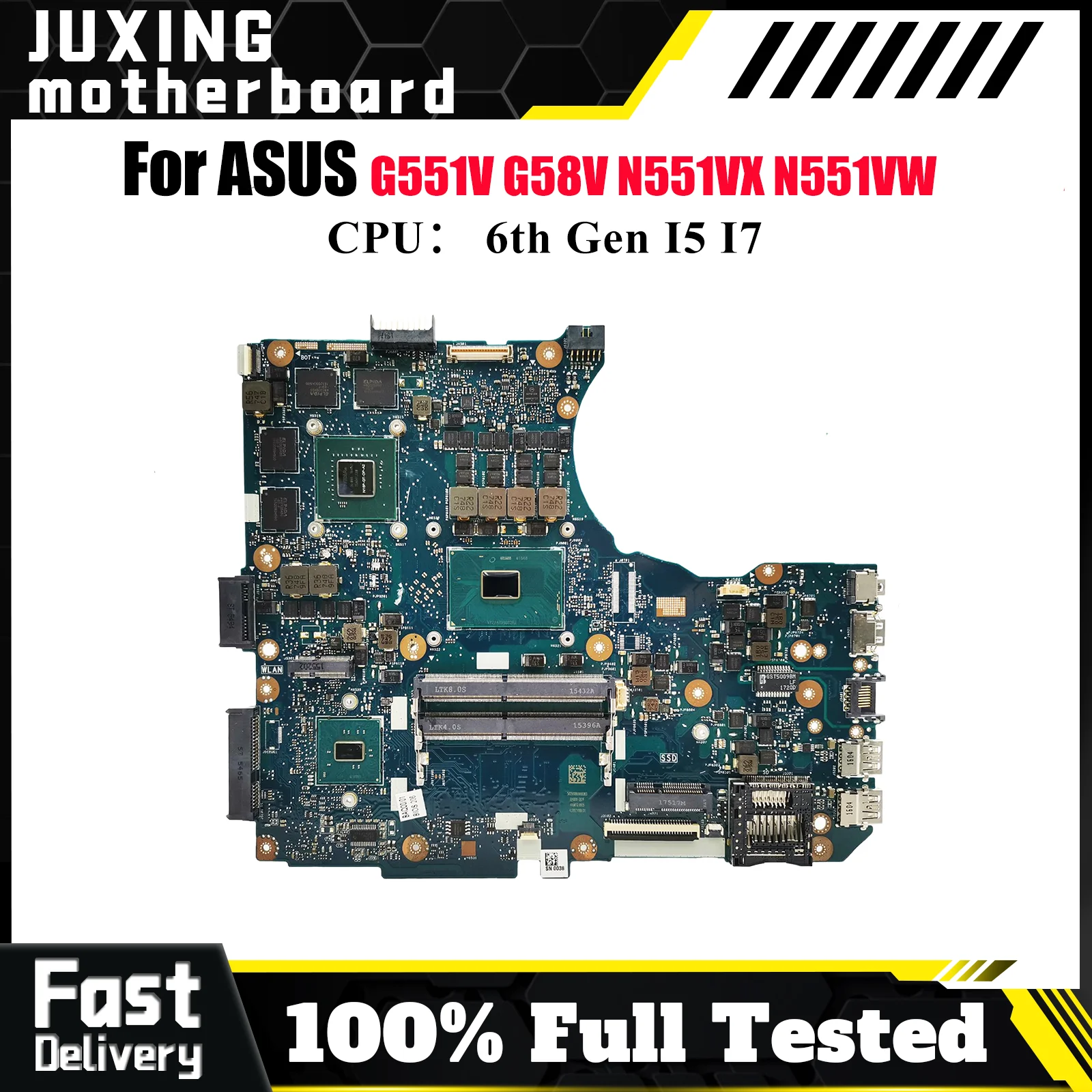 

N551VW Материнская плата для ноутбука ASUS ROG N551VX G58V G551V N551VW N551V Материнская плата для ноутбука с процессором I5 I7 100% tests OK быстрая доставка