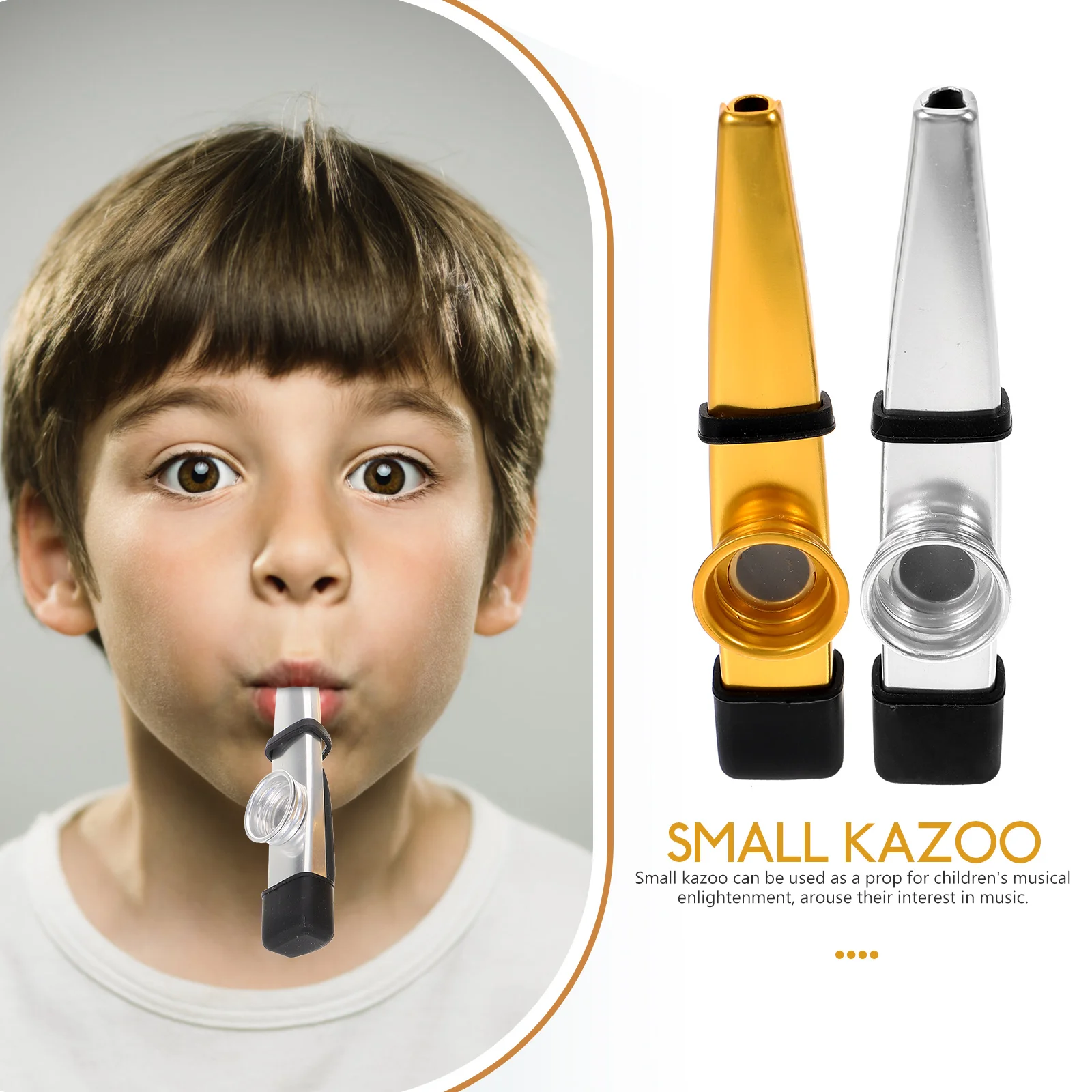 

6 Pcs Small Instrument Kazoo Kids Musical Instruments Muzzle Kazoos Metal Childrens
