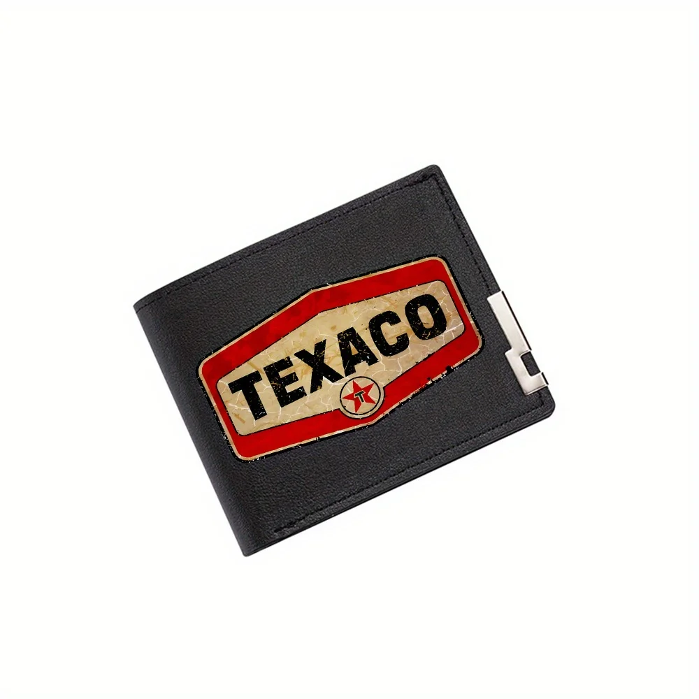 

Винтажный дизайн логотипа Texaco, брендовый мужской кошелек с принтом, простой современный стильный деловой кошелек для отца, бойфренда, рождественский L