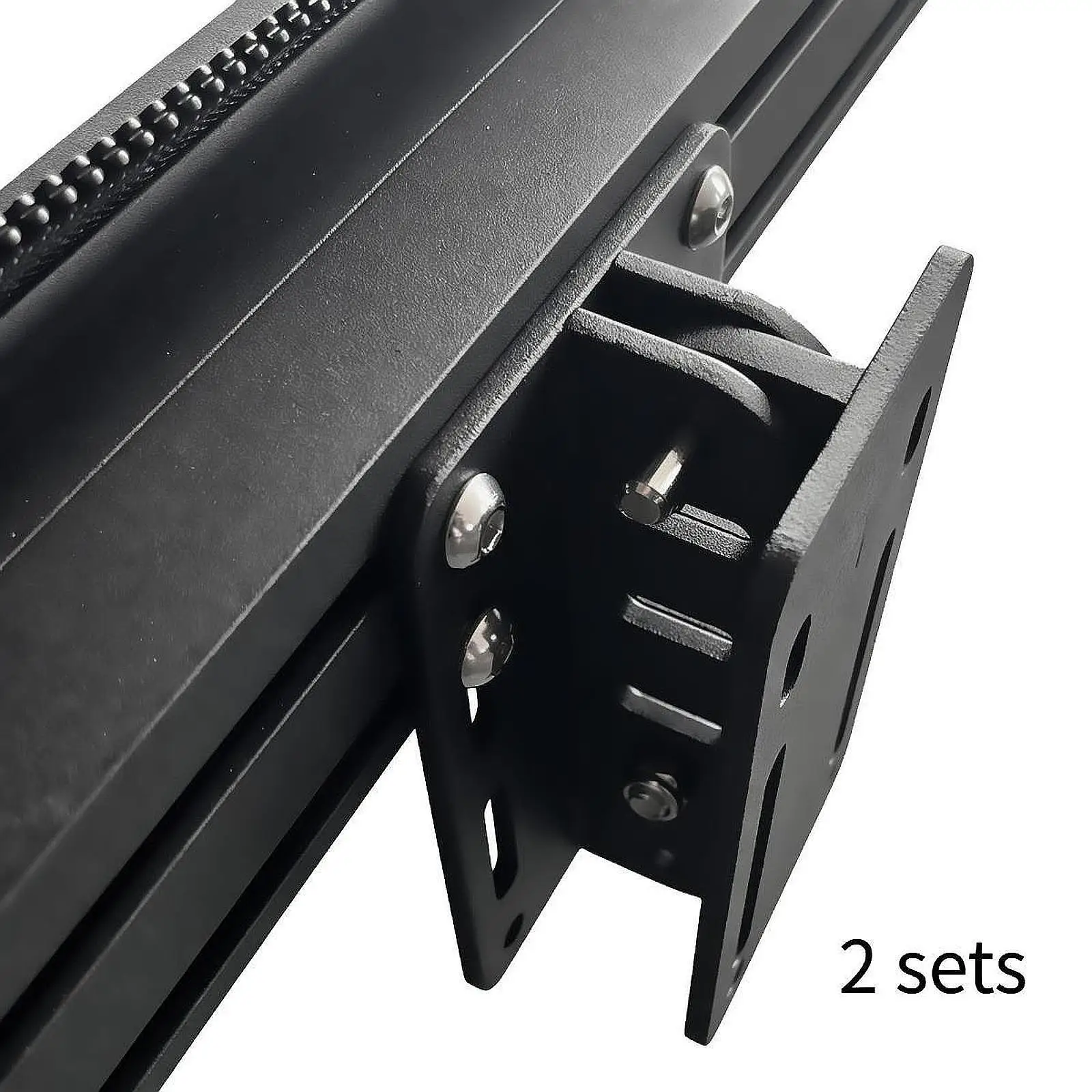 2x Awning Mounting Bracket Heavy Duty Camping Sturdy Accessory Direct Replace Fittings High Performance Easy to Install Black