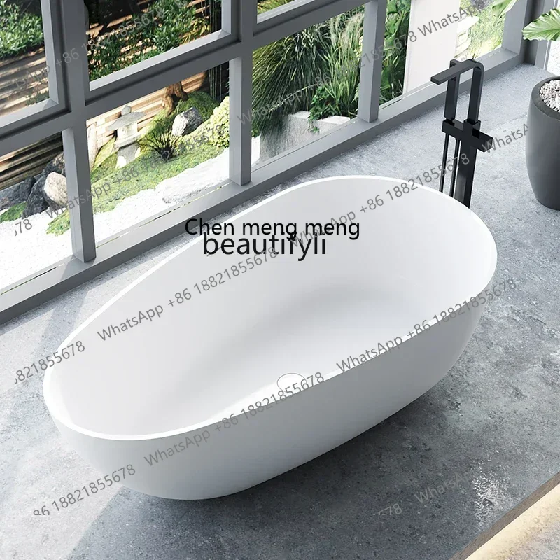 

Q178 CC PMMA saturated resin artificial stone bathtub household light luxury small apartment goose egg bath