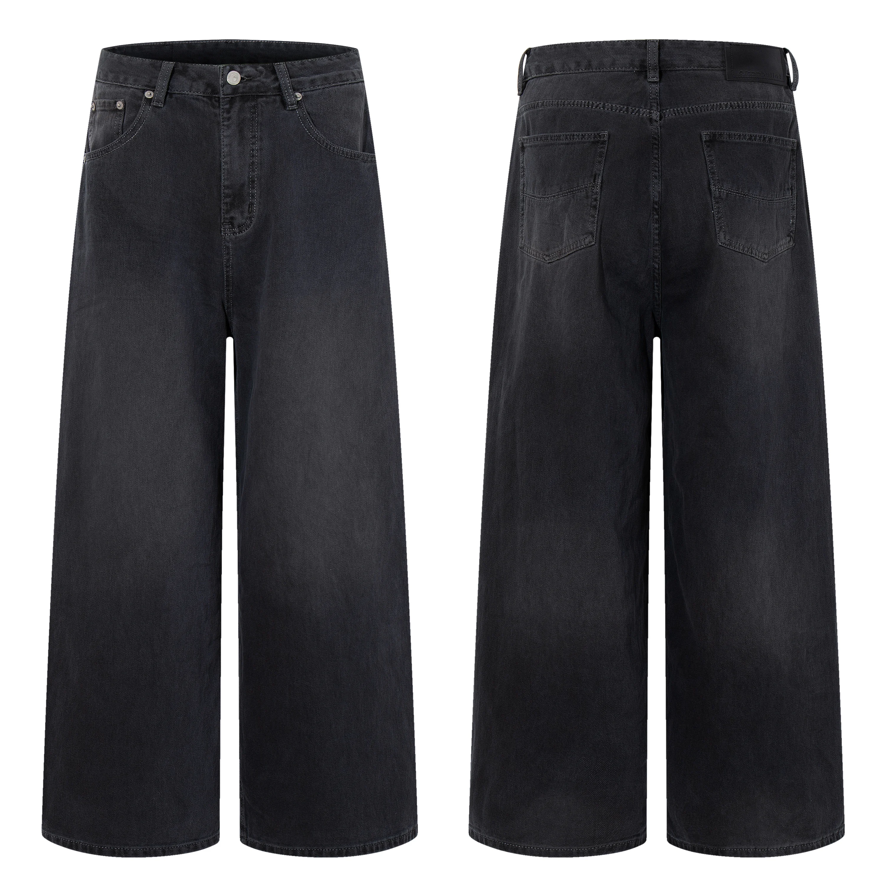 

AL88036 BLCG High Waist Super Quality Loose Fitting Denim Pants Heavy Thick Unisex Fashion Stylish Jeans