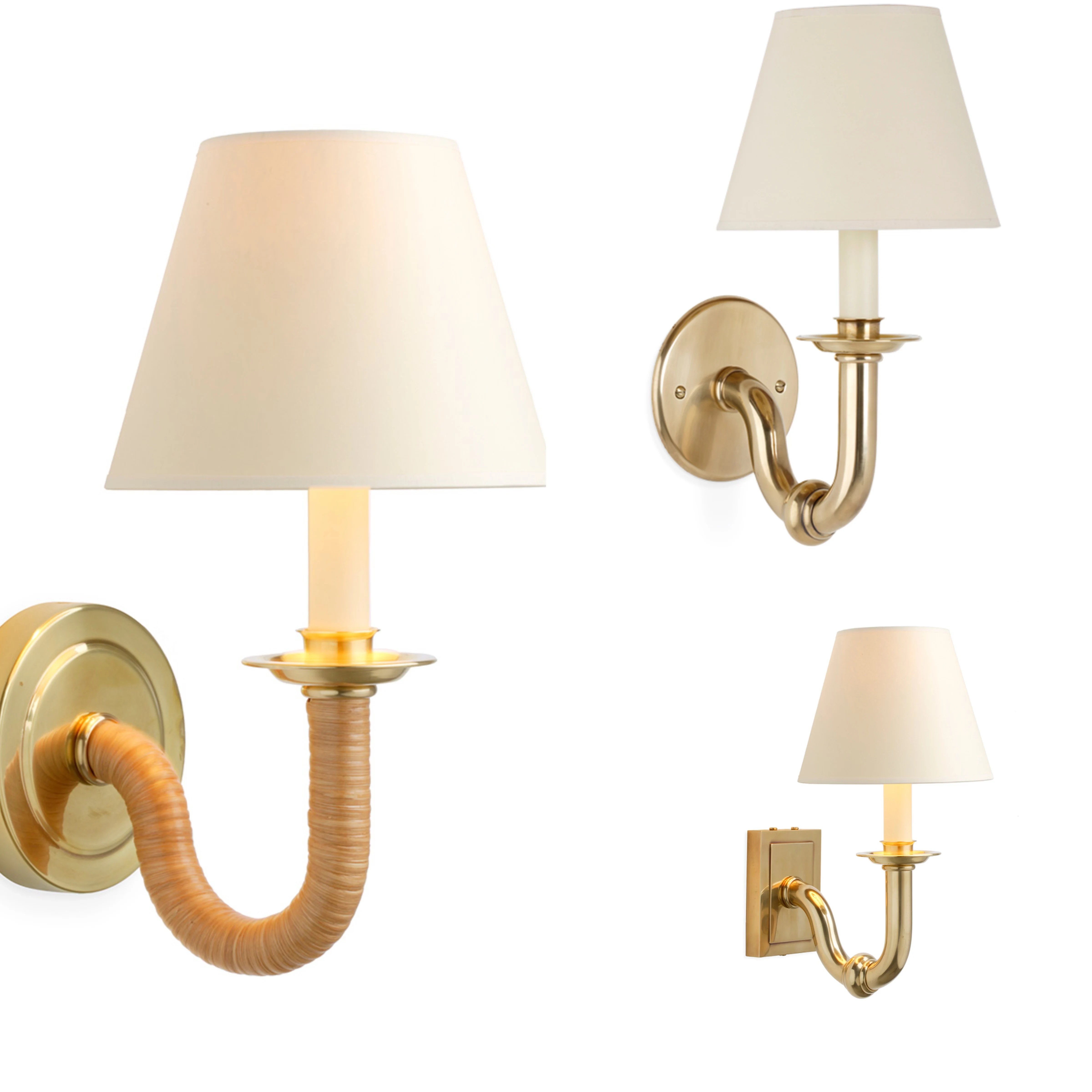 Brass Fabric Wall Lamp Retro Leather Wall Lamp Bedroom Bedside Lamp Ambient Lamp LED Living Room Background Wall Decorative Lamp